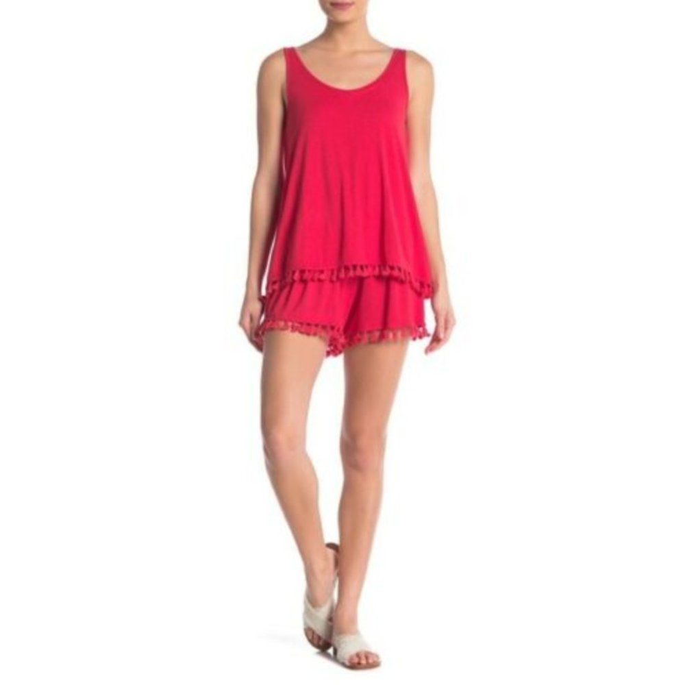 Michael Stars Layered Fringe Romper